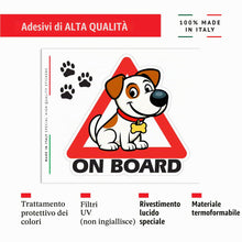 Carica l'immagine nel visualizzatore di Gallery, Adesivo Cane a Bordo per Auto, Alta Qualità, Made in Italy, 13 x 16 cm