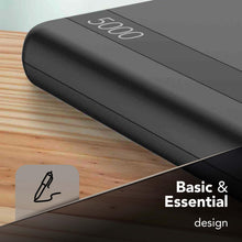Carica l'immagine nel visualizzatore di Gallery, Cellularline Power Bank 5000 mAh con USB-C In/Out + 2 Porte USB-A - Ricarica Multipla e LED Indicatore - Nero