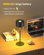 Carica l'immagine nel visualizzatore di Gallery, Lampada da tavolo senza fili a batteria, dimmerabile, piccola