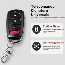 Carica l'immagine nel visualizzatore di Gallery, Telecomando Cancello 433,92MHz Codice Fisso Set da 2 Duplicatore