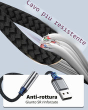 Carica l'immagine nel visualizzatore di Gallery, Adattatore audio da USB a jack da 3,5 mm per Cuffie, PC, PS4/PS, Linux