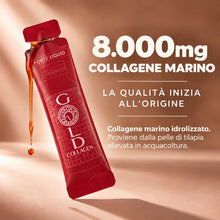 Carica l'immagine nel visualizzatore di Gallery, GOLD COLLAGEN Forte Liquid - 8.000mg Collagene Marino, 10 Stick