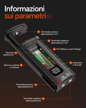 Carica l'immagine nel visualizzatore di Gallery, AKIELO+ Tester Digitale per Batterie – Display LCD di Facile Lettura – Nessuna Batteria Necessaria – Verificatore Univer