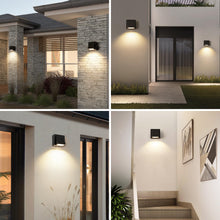 Carica l'immagine nel visualizzatore di Gallery, Comely 2 Pezzi Applique da Parete Esterno LED, Nero Lampada da Parete LED