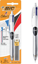 Carica l'immagine nel visualizzatore di Gallery, BIC 4 Colori, Penna Multicolore con Matita Grafite, Penna a Sfera a Scatto con 3 Inchiostri (Nero, Blu, Rosso) e 1 Matita Meccanica HB, Scuola Cancelleria Ufficio