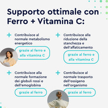 Carica l'immagine nel visualizzatore di Gallery, Ferro Integratore 20mg + Vitamina C, 240 Compresse, Eletto PRODOTTO DELL'ANNO 2025, Ferro Integratore per Anemia, Mestru