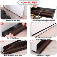 Carica l'immagine nel visualizzatore di Gallery, 2 Pezzi 96cm Marrone Paraspifferi per Porte (brown)