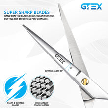 Carica l'immagine nel visualizzatore di Gallery, GTEX Forbici Parrucchiere Professionali - 6,5" Premium Forbici Capelli Con Pettine E Caso - Forbice Barbiere Super Affil