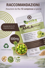 Carica l'immagine nel visualizzatore di Gallery, BIO Amla Elikafoods® BIOLOGICA. 120 compresse da 500mg. Rafforza i capelli e la pelle. Contiene vitamina C, minerali e a