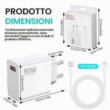 Carica l'immagine nel visualizzatore di Gallery, Caricatore Rapido 90W con Cavo USB C 6A 2M per Xiaomi