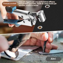 Carica l'immagine nel visualizzatore di Gallery, Pinze Per Occhielli Professionali, Set di Occhiellatrice per Teloni con 400 Occhielli (Ø 10mm) Set di Occhiellatrice, Pi