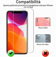 Carica l'immagine nel visualizzatore di Gallery, Vetro Temperato per iPhone 12 / iPhone 12 Pro [3 Pezzi] Vetrino Protettivo Pellicola Protezione Schermo