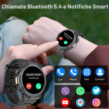 Carica l'immagine nel visualizzatore di Gallery, Orologio Smartwatch Uomo, Schermo AMOLED 1,53, Autonomia 30g, Orologio Militare Uomo Chiamate Bluetooth, Monitoraggio Fr