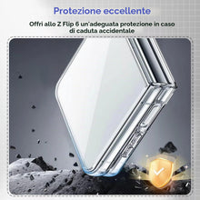 Carica l'immagine nel visualizzatore di Gallery, Cover per Z Flip 6,Silicone Slim Clear Custodia Samsung Galaxy Z Flip 6 5G,Soft Sottile Custodia Rigida PC Bumper Flexib