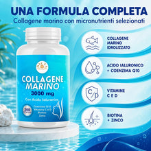 Carica l'immagine nel visualizzatore di Gallery, Collagene Marino con Acido Ialuronico 300Cpr 3000mg