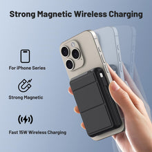 Carica l'immagine nel visualizzatore di Gallery, Azmuth Power Bank, per Magsafe Powerbank iPhone 10000mAh con Cavo, Nero