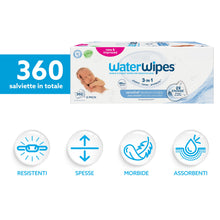 Carica l'immagine nel visualizzatore di Gallery, WaterWipes Sensitive+ Newborn &amp; Baby Wipes, 6 Confezioni
