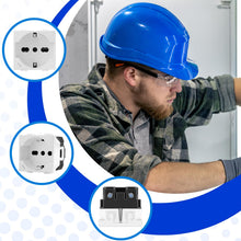 Carica l'immagine nel visualizzatore di Gallery, Voltix 4 Pezzi Prese Schuko 2P+T 10/16A 250V – Compatibili con Bticino Matix – Colore Bianco, Design Moderno, Installazi