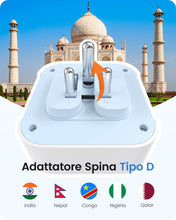 Carica l'immagine nel visualizzatore di Gallery, LENCENT Adattatore Presa India da Viaggio, Spina India Pieghevole