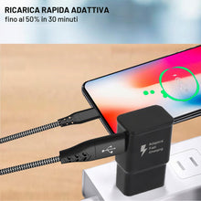 Carica l'immagine nel visualizzatore di Gallery, 15W Caricabatterie Ricarica Rapida Caricatore USB per Samsung A51 A71 S21 Plus Ultra A52 A72 5G A50 A20E A30S M20 M30S,X