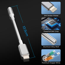 Carica l'immagine nel visualizzatore di Gallery, Adattatore i Phone Jack 3,5 mm [Certificato MFi] Adattatore Jack
