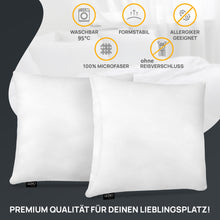 Carica l'immagine nel visualizzatore di Gallery, LILENO HOME Cuscino in microfibra 60 x 60 cm [set da 2] lavabile fino a 95 gradi con chiusura lampo, cuscino 60 x 60 cm 