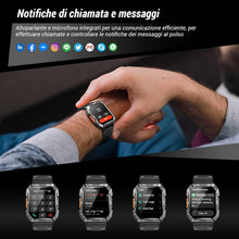Carica l'immagine nel visualizzatore di Gallery, IOWODO Smartwatch Uomo con Torcia LED e Bussola, Batteria 900mAh 30 Giorni