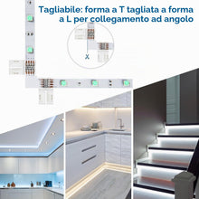 Carica l'immagine nel visualizzatore di Gallery, Connettori Striscia LED a 4 pin, 10mm, non impermeabile