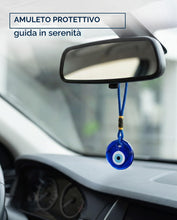Carica l'immagine nel visualizzatore di Gallery, 2 Pezzi Ciondolo Occhio di Allah, Amuleto in Vetro Occhio Blu Turco, Decorazione Appesa per Auto, Finestre, Telai di Por