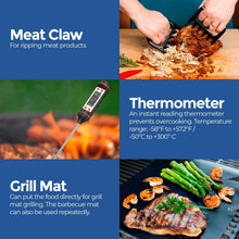 Carica l'immagine nel visualizzatore di Gallery, Edihome, Set Barbecue, Accesori Barbecue, 25 Pezzi, Kit Professionale, BBQ, Acciaio Inossidabile, Regalo Uomo, con Custo