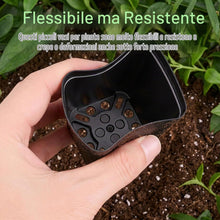 Carica l'immagine nel visualizzatore di Gallery, 100 Pezzi Vasetti per Piantine, Vasi da Semina Quadrati in Plastica con Fori di Drenaggio, Mini Vasi da Fiori per Succul