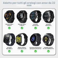 Carica l'immagine nel visualizzatore di Gallery, BDIG cinturino nylon elastico da 22 mm per Xiaomi Redmi Watch 5 Active/5 Lite/Garmin Venu 4 /Venu 3/Forerunner 255/265/A
