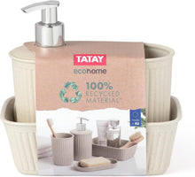 Carica l'immagine nel visualizzatore di Gallery, TATAY Set di 4pcs da Appoggio per Bagno (Bicchiere, Dispenser di Sapone