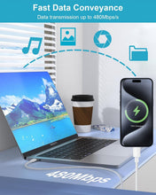 Carica l'immagine nel visualizzatore di Gallery, Cavo USB Type-C 2 Metri, 60W Cavo USB C a USB C per iPhone 18/Duo/17/16/15/15 Pro Max/15 Plus, Macbook, iPad Pro/Air, ca