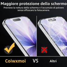 Carica l'immagine nel visualizzatore di Gallery, Coiwxmoi 2 Pezzi, Vetro Temperato per iPhone 17, 9H Durezza HD Trasparente Pellicola Prottetiva, Anti Graffio, Anti-Impr