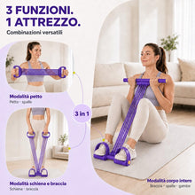 Carica l'immagine nel visualizzatore di Gallery, Elastico per Esercizi 3 in 1, Elastico Fitness con 10 Tubi Rimovibili