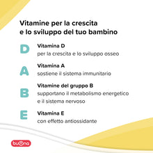 Carica l'immagine nel visualizzatore di Gallery, Buonavit Baby Gocce Multivitaminico Bambini 20ml, Integratore Vitamina D A B1 B2 B6 E Vitamina B12 e Acido Folico, Gusto