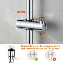 Carica l'immagine nel visualizzatore di Gallery, Ibergrif Supporto Soffione Doccia per Saliscendi 18-25 mm, Argento M20404