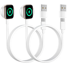 Carica l'immagine nel visualizzatore di Gallery, 2 Pezzi Caricatore per Apple Watch, 2MUSB C Caricabatterie Magnetico Carica Cavo di Ricarica Caricabatterie Magnetico Ca