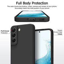 Carica l'immagine nel visualizzatore di Gallery, Mugust Custodia per Samsung Galaxy S22 Cover in Silicone Liquido Ultra Sottile con Rivestimento in Morbido Tessuto in Mi