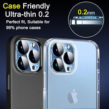 Carica l'immagine nel visualizzatore di Gallery, Ferilinso [3 Pezzi] Protezione Pellicola Vetro Fotocamera per iPhone 13 Pro &amp; iPhone 13 Pro Max Accessori Cover 9H Vetro