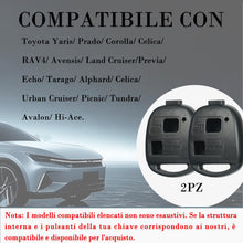 Carica l'immagine nel visualizzatore di Gallery, SUPALAND 2 Pezzi 2 Tasti Auto Guscio Chiave Telecomando Senza Lama Per Toyota Yaris Prado Corolla Celica RAV4 Avensis La