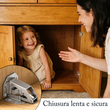 Carica l'immagine nel visualizzatore di Gallery, 8 pezzi Cerniera per Mobili a Molla a Chiusura Automatica per Armadio Porta Ante Mobili Battuta Esterna Morbido Paracolp