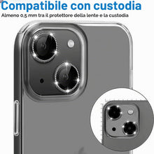 Carica l'immagine nel visualizzatore di Gallery, Pellicola Fotocamera per iPhone 13/13 mini,Posteriore Obiettivo Protezione Vetro Temperato,HD Trasparente Lente Schermo,
