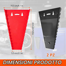 Carica l'immagine nel visualizzatore di Gallery, 2 Pezzi Supporto Organizer Magnetico per Chiavi Inglesi, Pannello Porta Attrezzi da Parete, Porta Attrezzi, Porta Chiavi