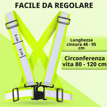 Carica l'immagine nel visualizzatore di Gallery, AVANA Gilet catarifrangente Gilet di sicurezza riflettente Regolabile Giubbotto leggero Alta visibilità Jogging Ciclismo