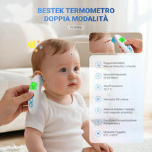 Carica l'immagine nel visualizzatore di Gallery, Termometro Febbre Doppia Modalità (Frontale/Auricolare),Termometro Neonato per Oggetti, Termometro Digitale Ambiente e c