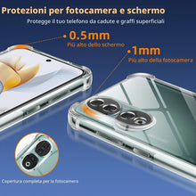 Carica l'immagine nel visualizzatore di Gallery, Vauki Cover per Honor 90, con 2 Pezzi Pellicola in Vetro Temperato, Custodia Flessibile in Silicone Trasparente Antiurto