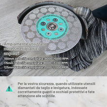 Carica l'immagine nel visualizzatore di Gallery, Disco Diamantato 115MM Porcellanato - Disco Diamantato Gres Porcellanato Doppelseitig Dischi Diamantati Taglio Macinazio