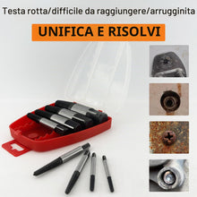 Carica l'immagine nel visualizzatore di Gallery, Set di estrattori per viti, 8 pezzi, strumento di svitamento per viti 3mm-19mm, Estrattore Vite Danneggiata, Rotte Strum